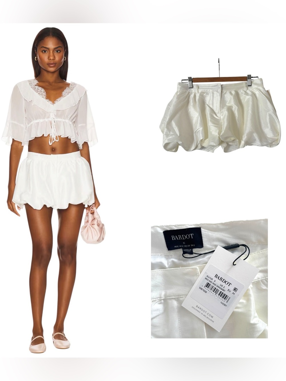 Bardot Reis Mid Rise Mini Skort